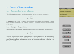 1. System of linear equations - Auburn University`s new IIS