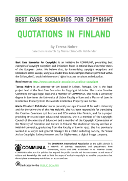 Quotations in Finland - Communia Association