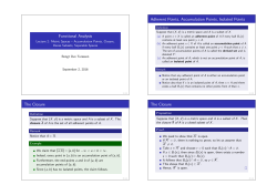 Functional Analysis Adherent Points, Accumulation Points, Isolated