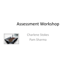 Assessment Workshop Power Point _September 2016