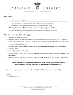 New Patient Packet - Advanced Surgery PC
