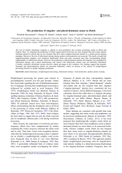 The production of singular-and plural