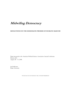 Midwifing Democracy - The Clemente Course in the Humanities