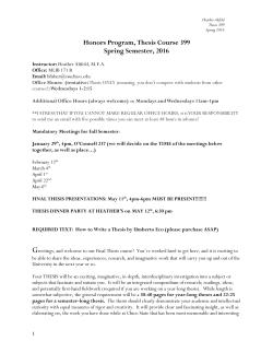 The Honors Thesis