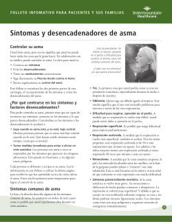 S&iacute;ntomas y desencadenadores de asma Controlar su asma