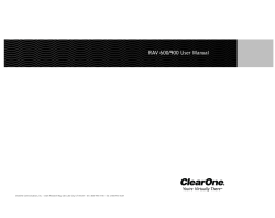 RAV 600/900 User Manual