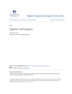 Quakers and Scripture - Digital Commons @ George Fox University