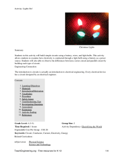 Activity: Lights On! - eGFI