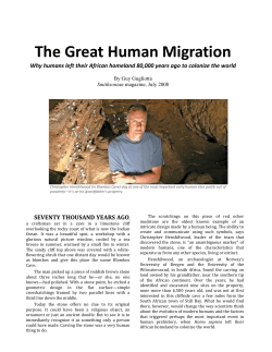 The Great Human Migration