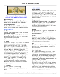 Milk Paint Application Instructions