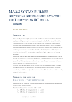 Mplus syntax creator User guide