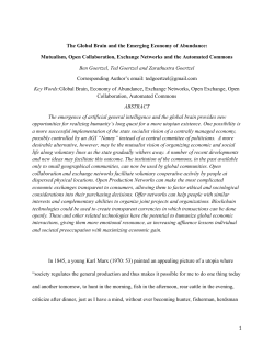 Mutualism, Open Collaboration, Exchange Networks