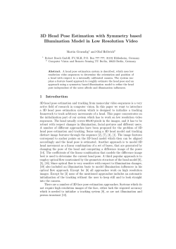 3D Head Pose Estimation with Symmetry based Illumination Model