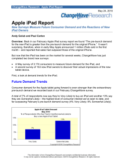 Apple iPad Report