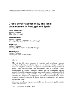 Cross-border accessibility and local development in Portugal and