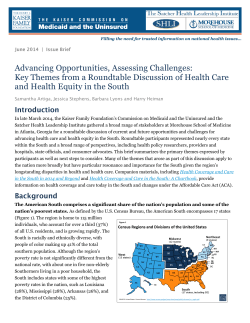 Key Themes from a Roundtable Discussion of Health Care and