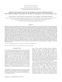 effects of dams in river networks on fish assemblages in