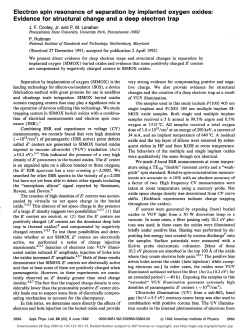 Electron spin resonance of separation by