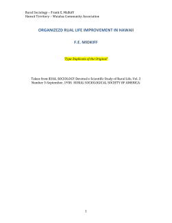 organizezd rual life improvement in hawaii fe midkiff