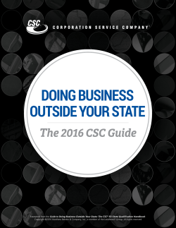 Doing Business Outside of Your State: The CSC Guide