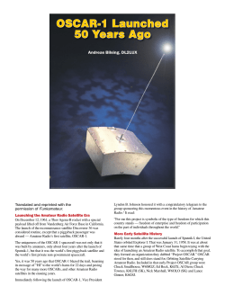 OSCAR-1 Launched 50 Years Ago