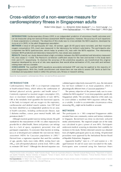 Cross-validation of a non-exercise measure for cardiorespiratory