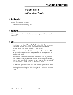 In-Class Game - McGraw Hill Higher Education