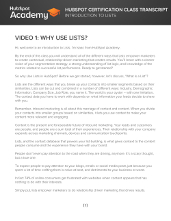 INTRODUCTION TO LISTS