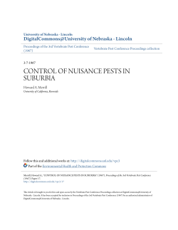 control of nuisance pests in suburbia