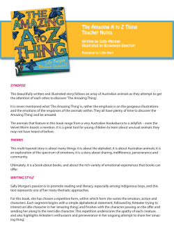 The Amazing A to Z Thing Teacher Notes