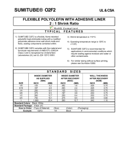 SUMITUBETM O2 F2 - Cable Markers Co.