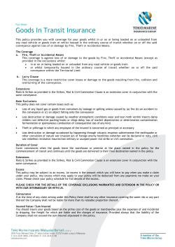 Goods In Transit Insurance