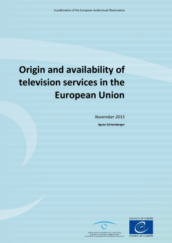 Origin and availability of television services in the European Union