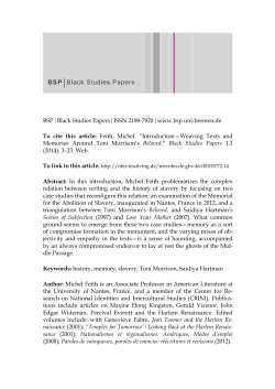 Introduction: Weaving Texts and Memories: Around - E