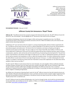 Jefferson County Fair Announces a `Royal` Theme