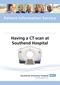 Having a CT scan at Southend Hospital