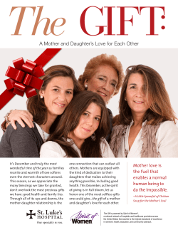 A Mother and Daughter`s Love for Each Other