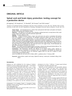 Spinal cord and brain injury protection: testing concept for a