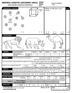 montreal cognitive assessment (moca) - CATCH-ON