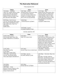 The Nutcracker Rehearsal