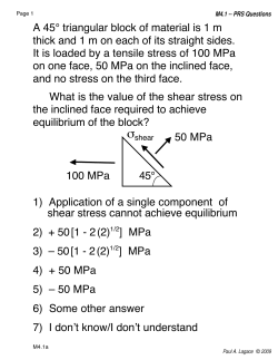A 45&deg; triangular block of material is 1 m thick and 1 m on each of its