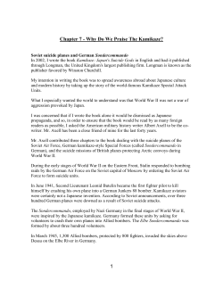 1 Chapter 7 - Why Do We Praise The Kamikaze?