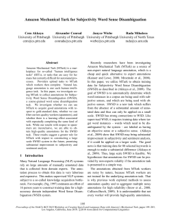 Amazon Mechanical Turk for Subjectivity Word Sense Disambiguation