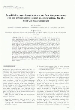 Last Glacial MaxiDluDl - International Glaciological Society
