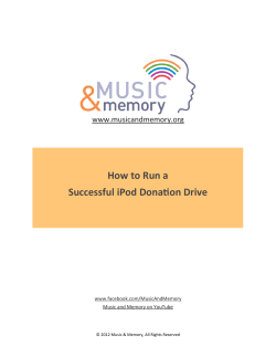 How to Run a Successful iPod DonaWon Drive