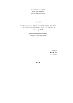 Atis Zariņ&scaron; THE DYNAMIC CHARACTER OF - Aleph Files