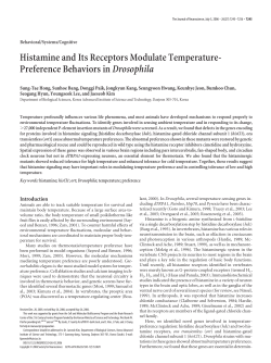 Histamine and Its Receptors Modulate Temperature