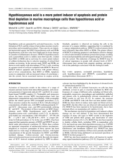 Hypothiocyanous acid is a more potent inducer of apoptosis and