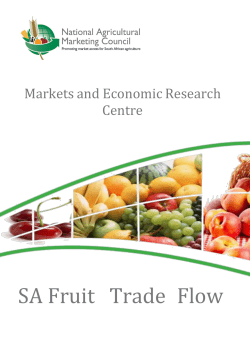 SA Fruit Trade Flow - National Agricultural Marketing Council