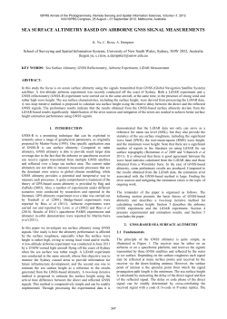 sea surface altimetry based on airborne gnss signal